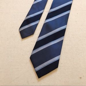 Navy and blue striped tie